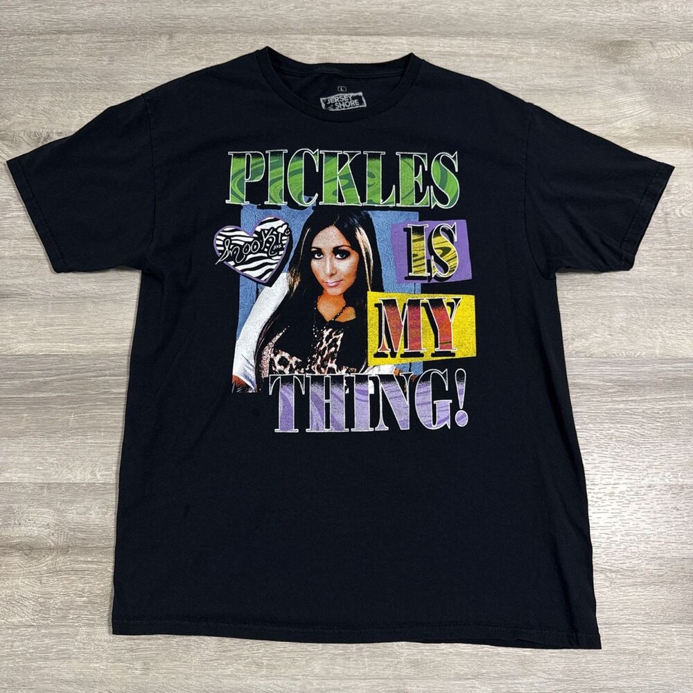 Jersey Shore Snooki Shirt Men’s Large Black Pickles Is My Thing MTV Graphic Tee